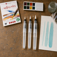 Waterpenseel met watertank voor aquarel, 14,5–15 cm