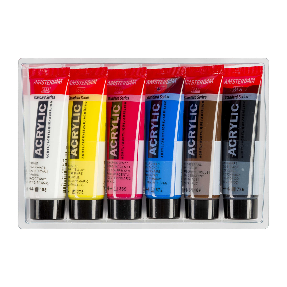 Amsterdam Standard Series acrylverf primaire set 6 × 20 ml