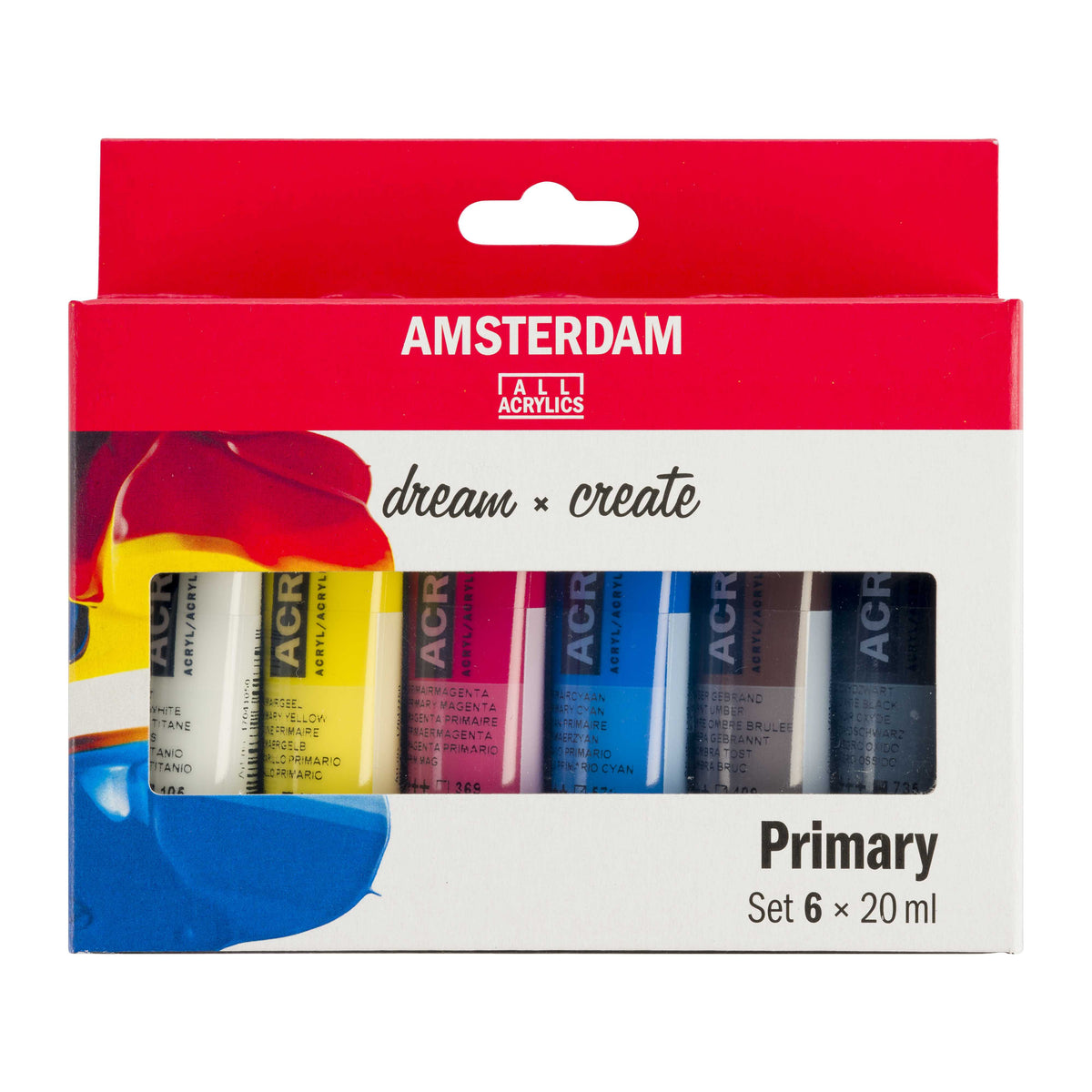 Amsterdam Standard Series acrylverf primaire set 6 × 20 ml