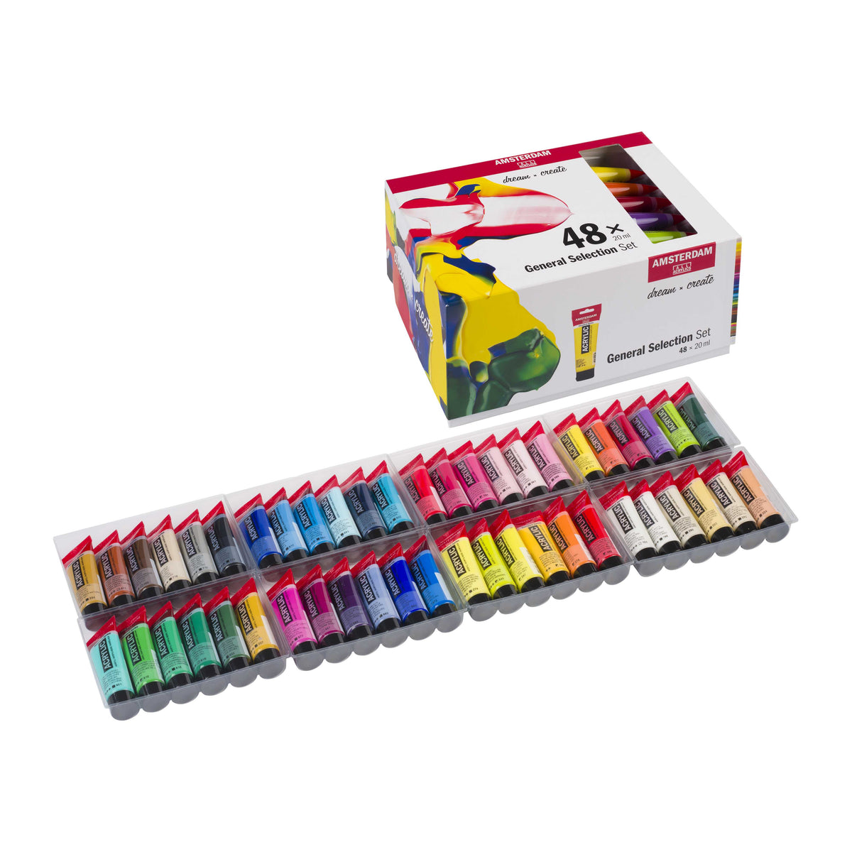 Amsterdam Standard Series acrylverfset algemene selectie 48 × 20 ml