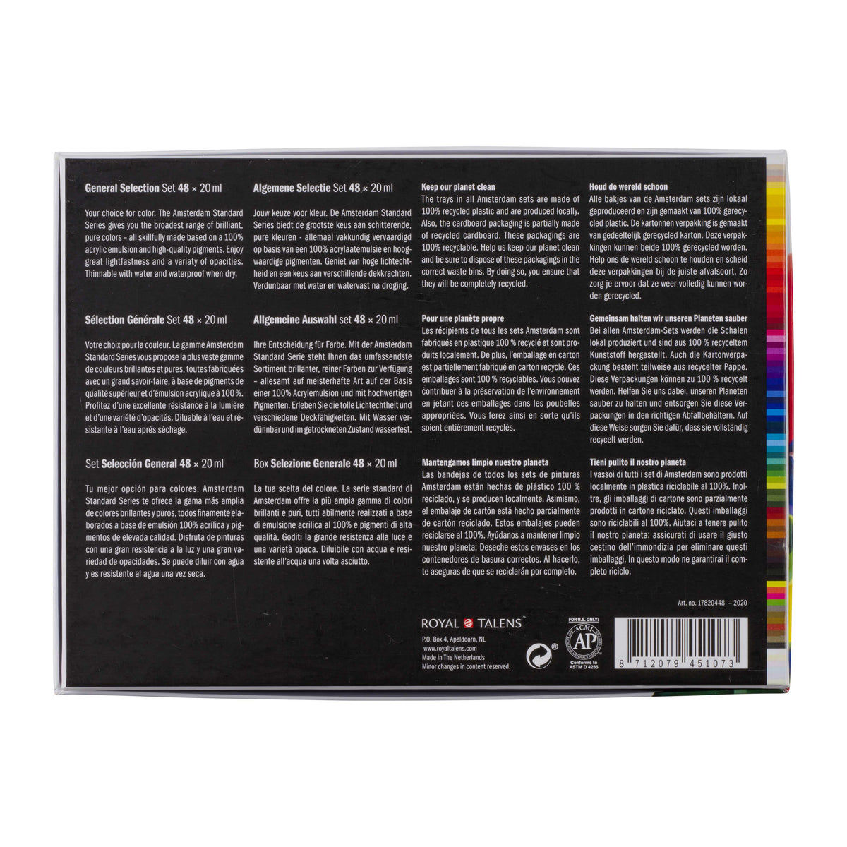 Amsterdam Standard Series acrylverfset algemene selectie 48 × 20 ml