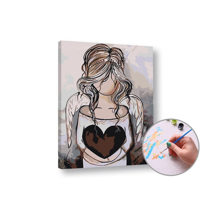 Angel Paint by Numbers – Low Difficulty | various sizes and framing options — image 1