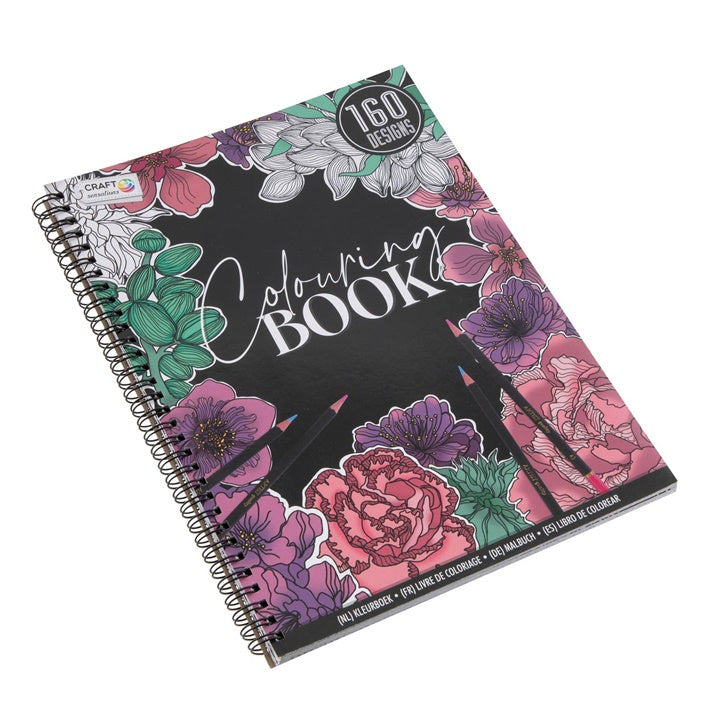 Antistress Coloring Book, Flowers, 160 Motifs