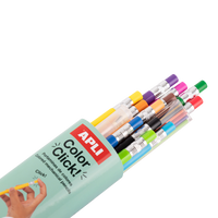 APLI Color Click kleurpotloden met drukmechanisme, 12 stuks