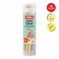 APLI Color Click kleurpotloden met drukmechanisme, 12 stuks