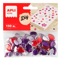APLI decoratiesteentjes van acryl, 100 stuks – Druppels