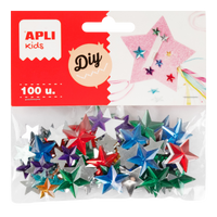 APLI decoratiesteentjes van acryl, 100 stuks – Sterren