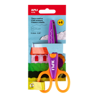 APLI figuurschaar 13,5 cm met ronde punt, symmetrisch – Boogjes