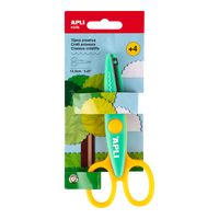 APLI figuurschaar 13,5 cm met ronde punt, symmetrisch – Golfjes