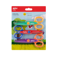 APLI figuurschaar 13,5 cm met ronde punt, symmetrisch