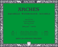 Aquarelblok Arches Aquarelle koudgeperst 300 g/m², 20 vel