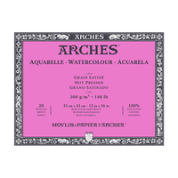 Aquarelblok Arches Aquarelle warmgeperst (HP) 300 g/m², 20 vel