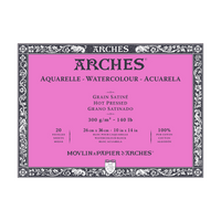 Aquarelblok Arches Aquarelle warmgeperst (HP) 300 g/m², 20 vel