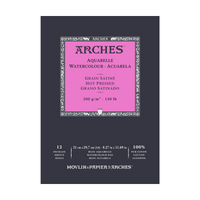 Aquarelblok Arches warmgeperst (HP) 300 g/m², 12 vel, A5–A3