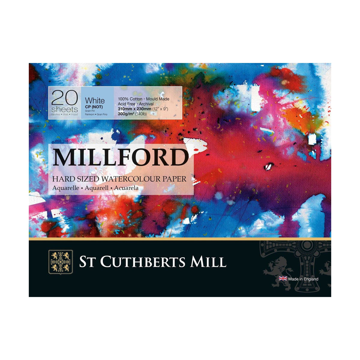 Aquarelblok Canson St Cuthberts Millford 300 g/m², 20 vellen