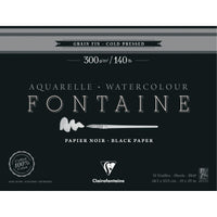 Aquarelblok Clairefontaine Fontaine zwart 300 g/m², 48,3 × 63,5 cm