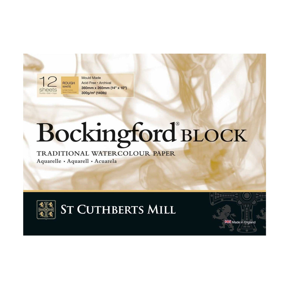 Aquarelblok St Cuthberts Mill Bockingford Rough 300 g/m² – 12 vellen