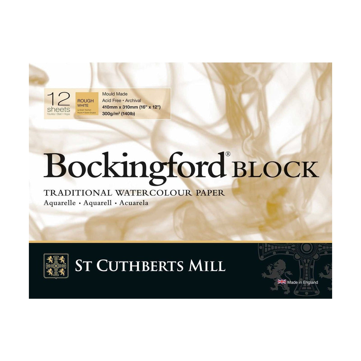 Aquarelblok St Cuthberts Mill Bockingford Rough 300 g/m² – 12 vellen