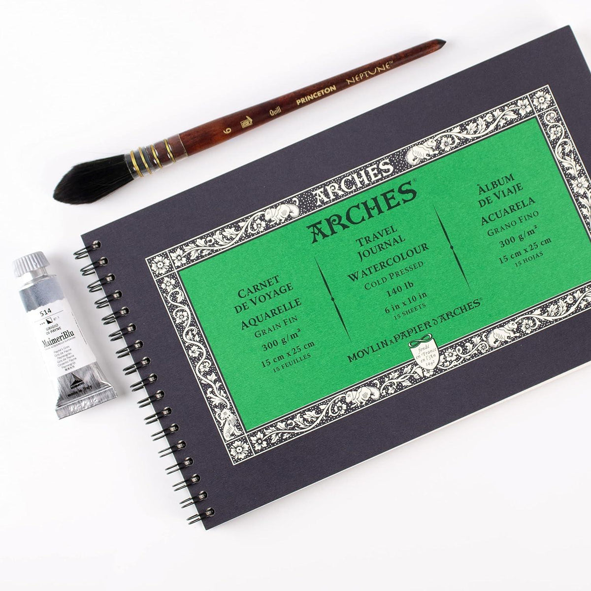 Arches Aquarelle aquarelblok koudgeperst 300 g/m², 15 × 25 cm