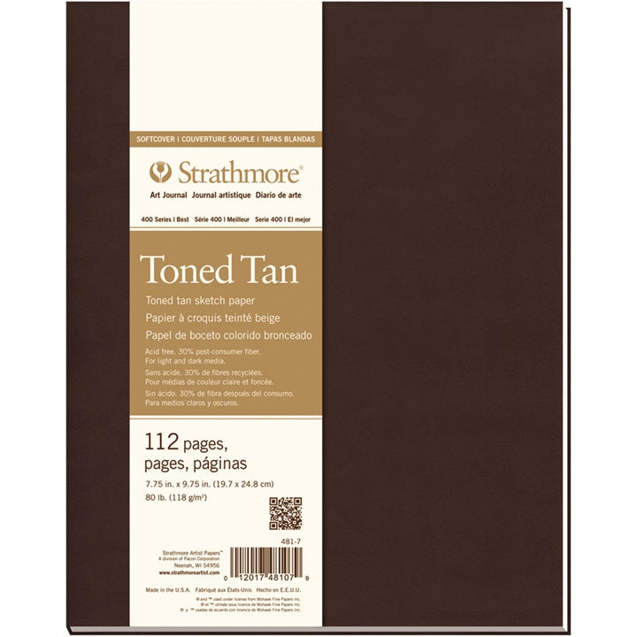 Strathmore 400 Series Art Journal Toned Tan, zachte kaft, 112 vel – afbeelding 3