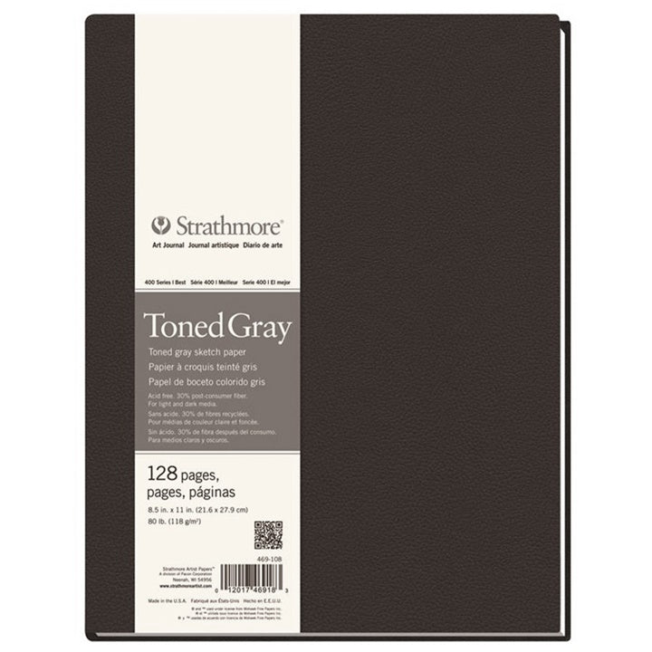 Strathmore 400 Series Artbook Toned Gray, harde kaft, 128 vel