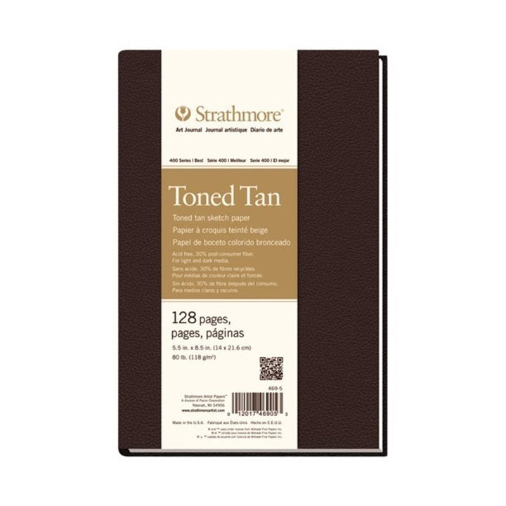 Strathmore 400 Series Artbook Toned Tan, harde kaft, 128 vel – afbeelding 2