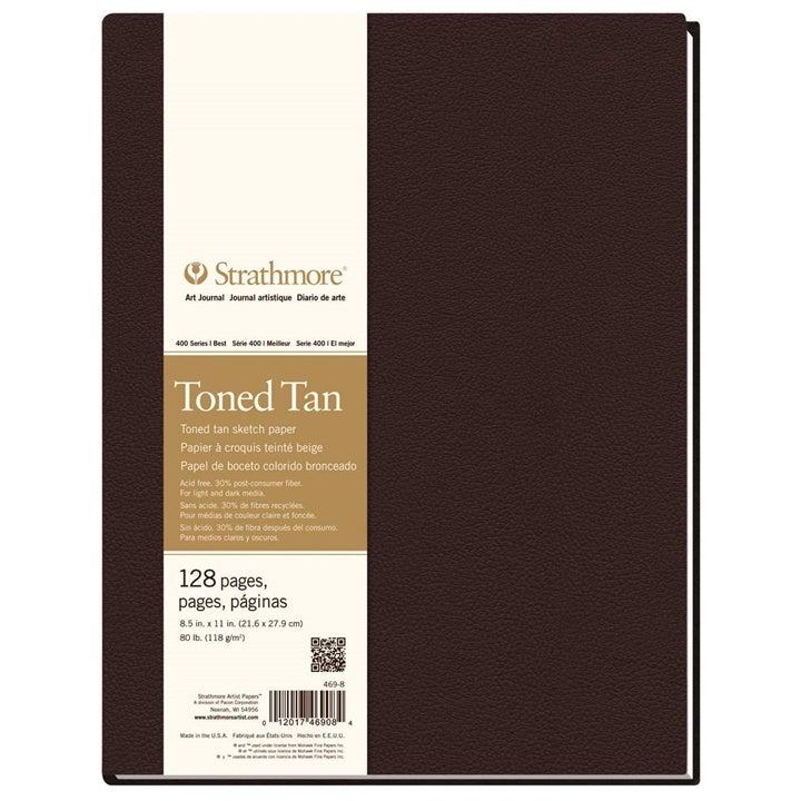 Strathmore 400 Series Artbook Toned Tan, harde kaft, 128 vel