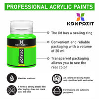 Kompozit STANDART acrylverfset fluorescerend 6 × 20 ml – afbeelding 2