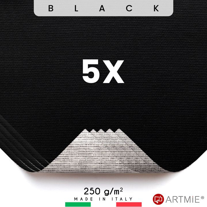 ARTMiE Black Canvas Samples, Set of 5 | various dimensions — image 1