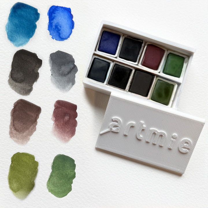ARTMiE Solo Goya Watercolor Set, 8 Pieces, Storm in Tuscany