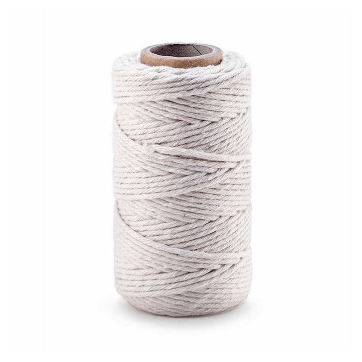 DP Craft macramékoord van katoen, 2 mm, wit – afbeelding 2