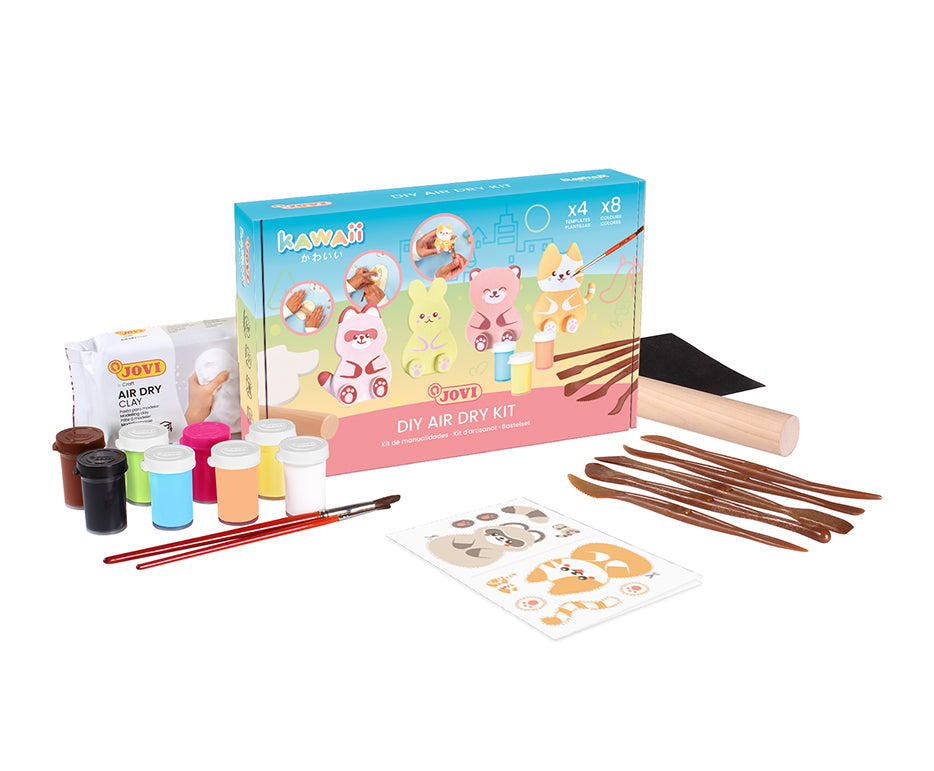 Boetseerset JOVI Kawaii Kraft Dieren, 23-delig