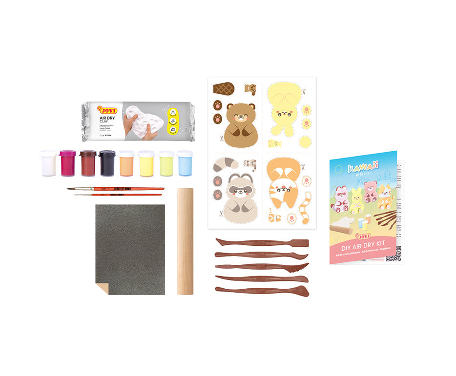 Boetseerset JOVI Kawaii Kraft Dieren, 23-delig