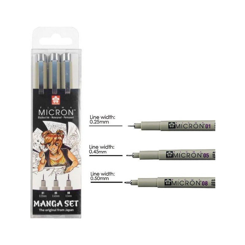 Brushpennen Sakura Koi Coloring Brush Pen Manga, 3 of 6 stuks