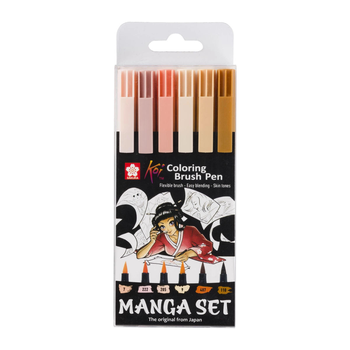 Brushpennen Sakura Koi Coloring Brush Pen Manga, 3 of 6 stuks