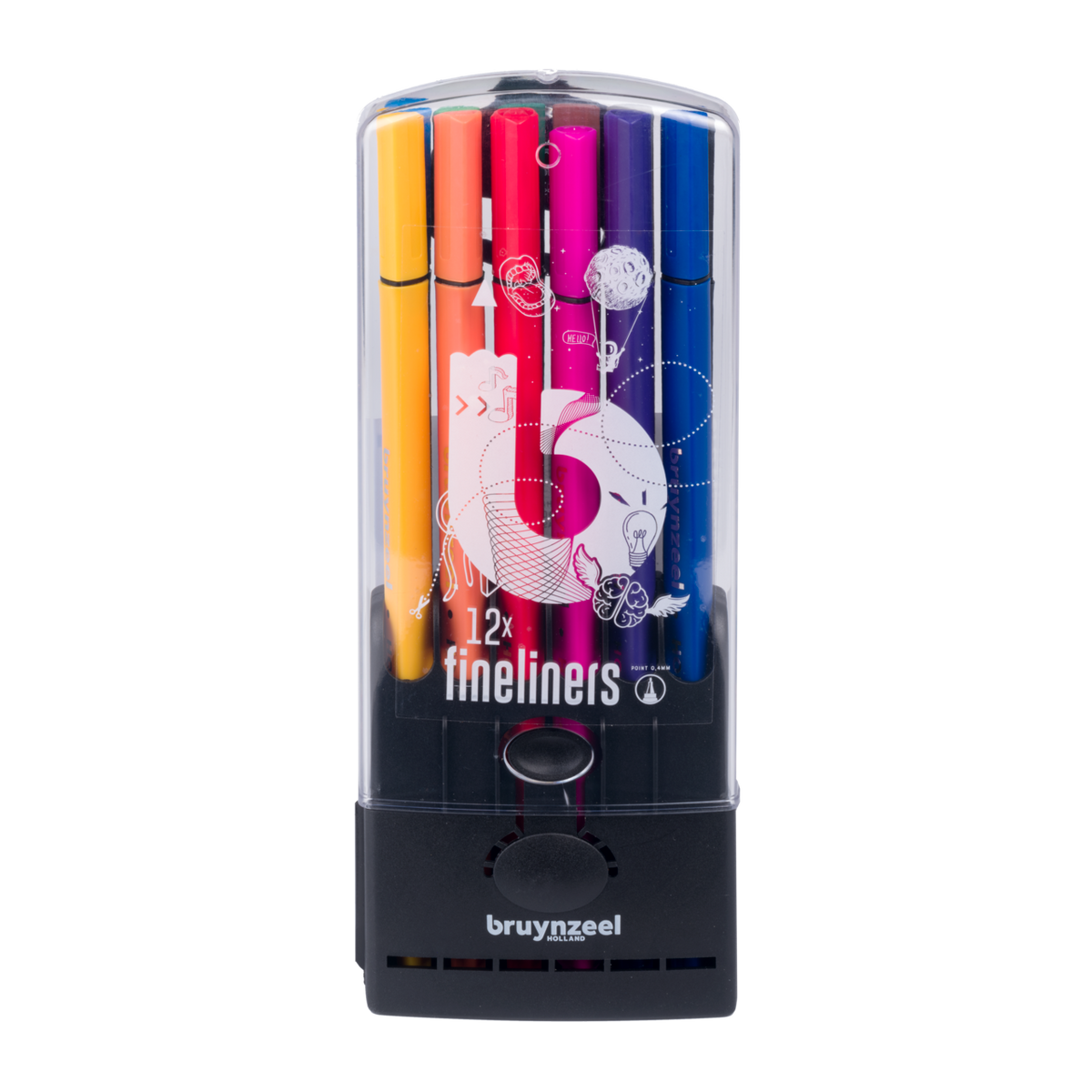 Bruynzeel Fineliner 0,4 mm, 4 tot 36 stuks