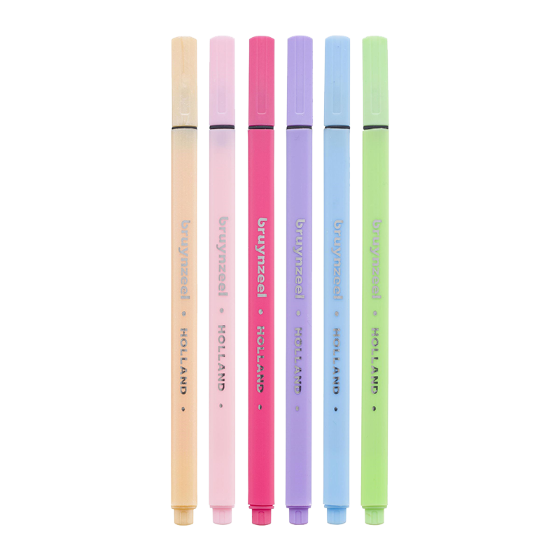 Bruynzeel Fineliner pastel, set 6 stuks – 0,4 mm