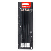Bruynzeel Graphite Pencils with Erasers on the End, Holland / Set of 5