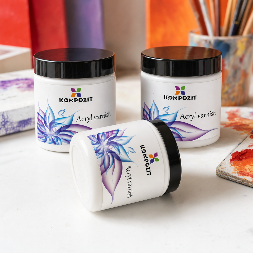 Kompozit acrylvernis zijdemat 150 ml – set van 3