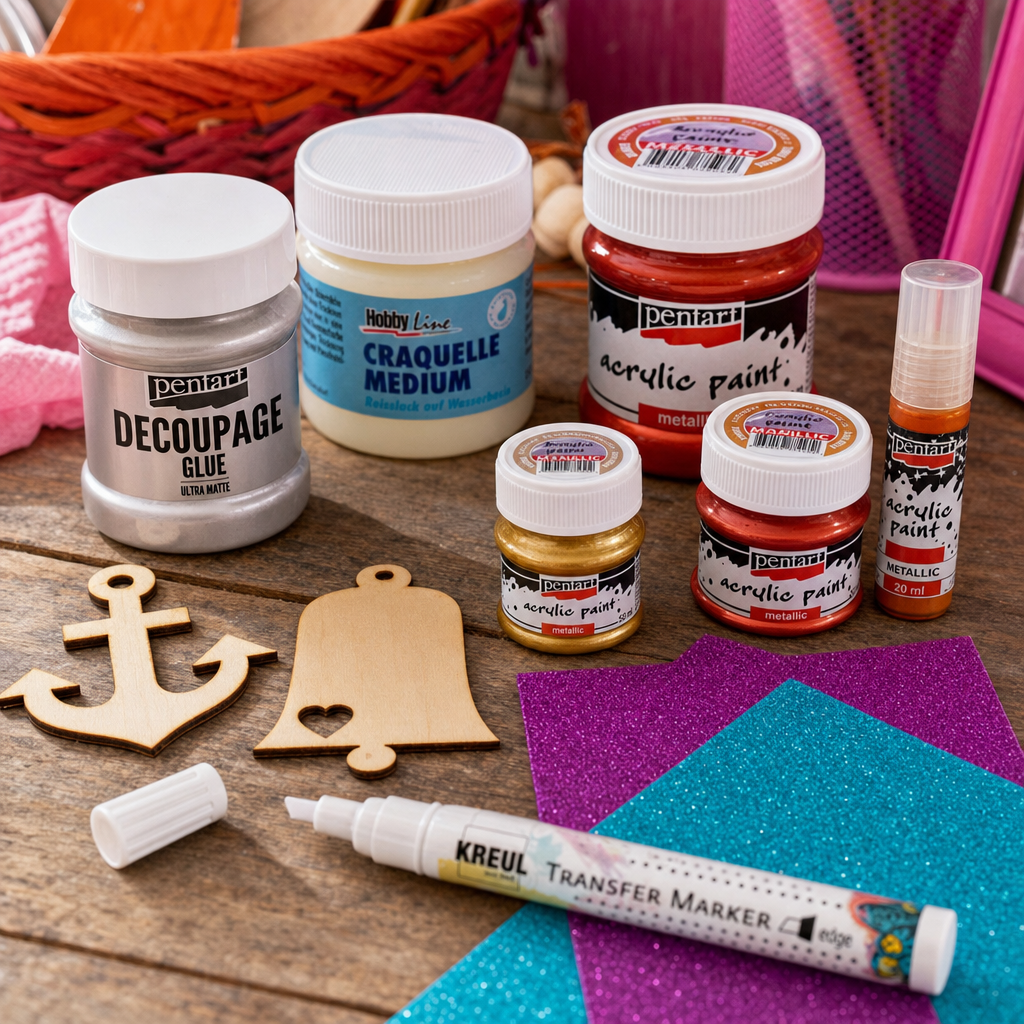 Decoupage- en decoratieset om zelf samen te stellen