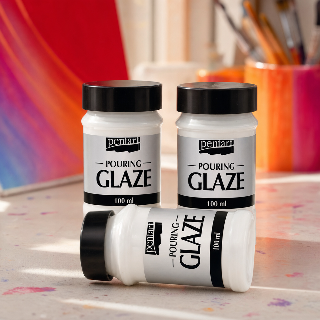 Pentart vloeibaar glazuur hoogglans 100 ml – set van 3