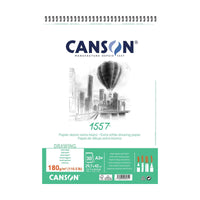 Canson 1557 tekenblok A3 spiraalgebonden – 180 g/m², 30 vel