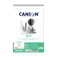 Canson 1557 tekenblok A5, 180 g/m², 30 vellen, spiraalgebonden