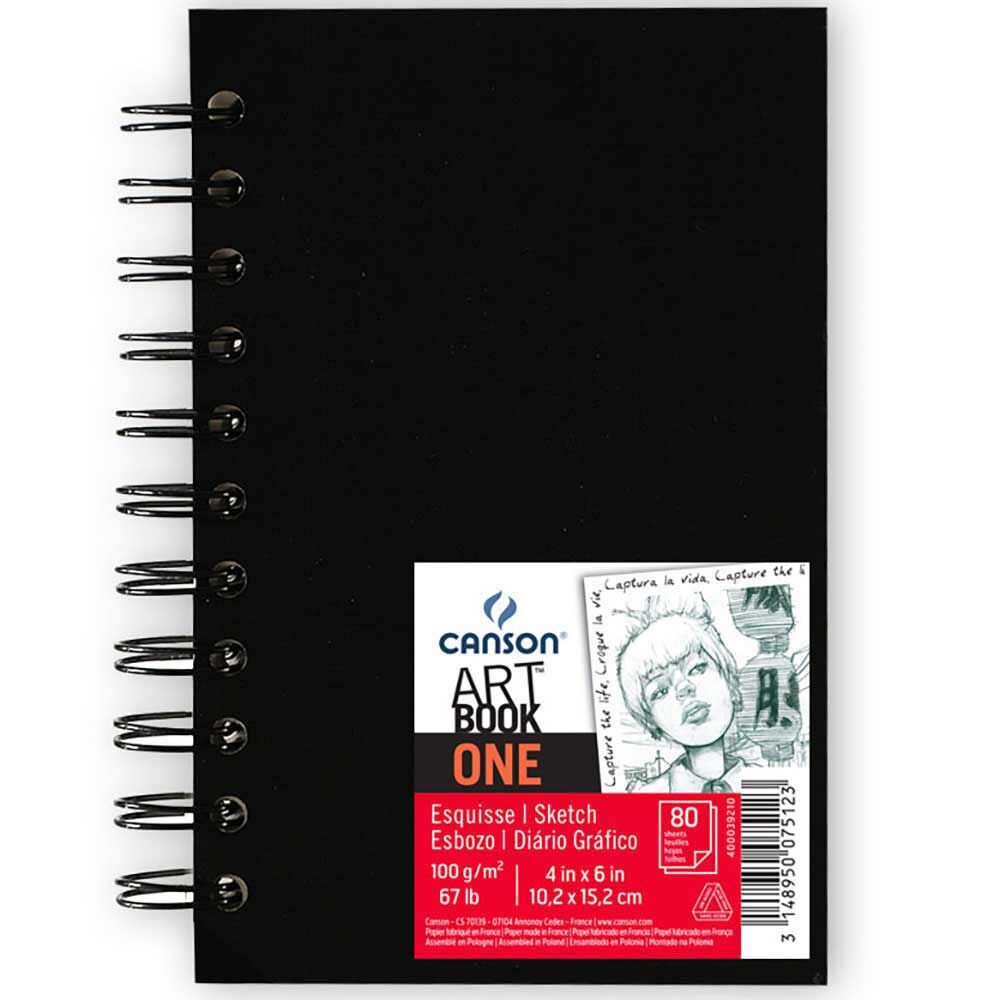 Canson Art Book One schetsboek 10,2 × 15,2 cm, 100 g/m², 80 vel