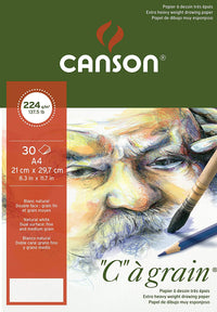 Canson C à grain tekenblok A3, 224 g/m², 30 vellen, gelijmd