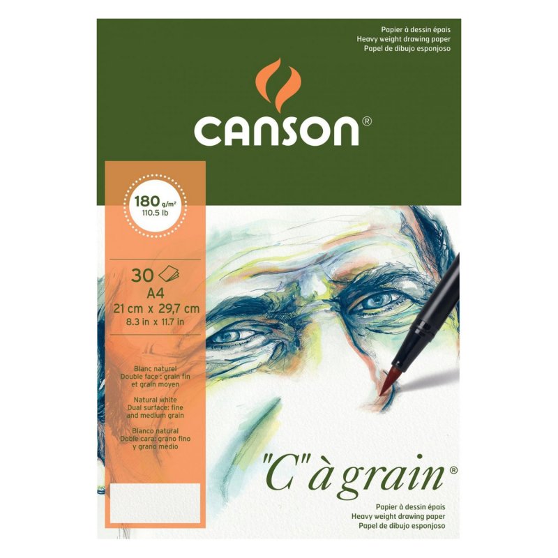 Canson C à grain tekenblok A5, 180 g/m², 30 vel, spiraal