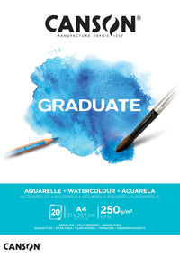 Canson Graduate aquarelblok A4 – 250 g/m², 20 vel, koudgeperst