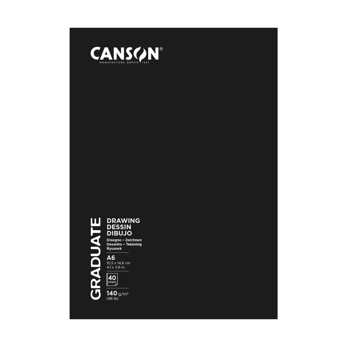 Canson Graduate Art Book Sketch & Draw schetsboek A6, 140 g/m²