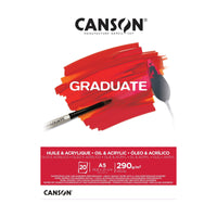 Canson Graduate blok voor olie- en acrylverf A5 – 290 g/m², 20 vel