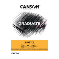 Canson Graduate Bristol tekenblok A3 – 180 g/m², 20 vel